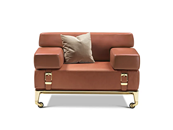 Fauteuil en cuir rembourré avec roulettes GHIDINI1961 Shaker SG203XX107 Fauteuil en cuir rembourré avec roulettes GHIDINI1961 Shaker SG203XX107 usine GHIDINI1961 de l'Italie