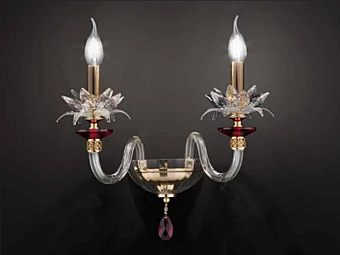 Applique murale en cristal avec cristaux Swarovski Lily A2 Euroluce Lampadari usine EUROLUCE LAMPADARi de l'Italie