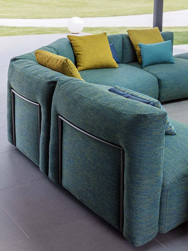 Canapé d'angle en tissu avec housse amovible Flou Fiocco usine Flou de l'Italie. Foto №19