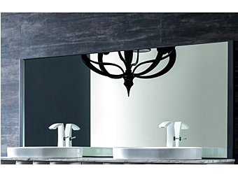 Miroir en métal avec éclairage intégré CORTEZARI Quadra 345