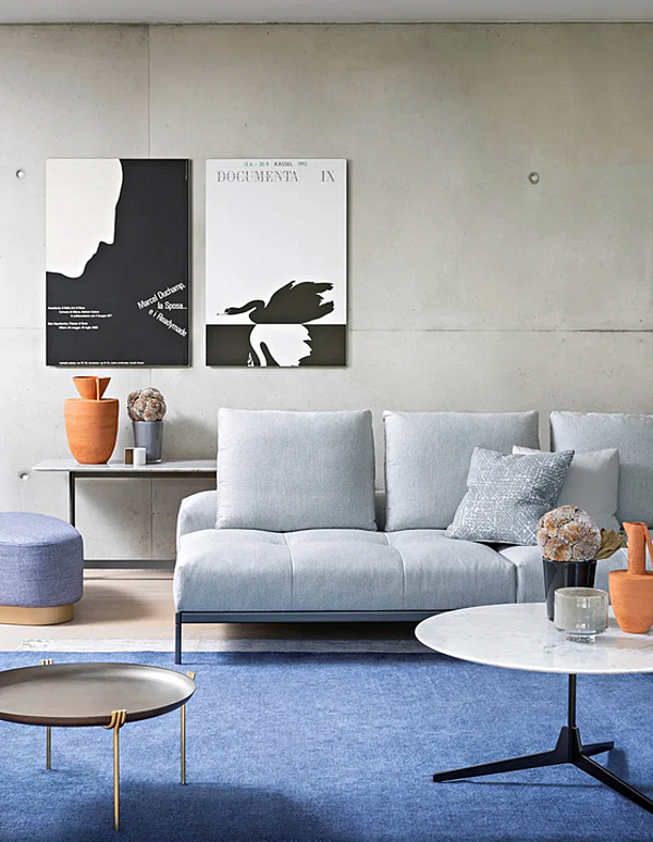 Canapé d'angle en tissu Pixel Light intérieur Saba usine SABA de l'Italie. Foto №12