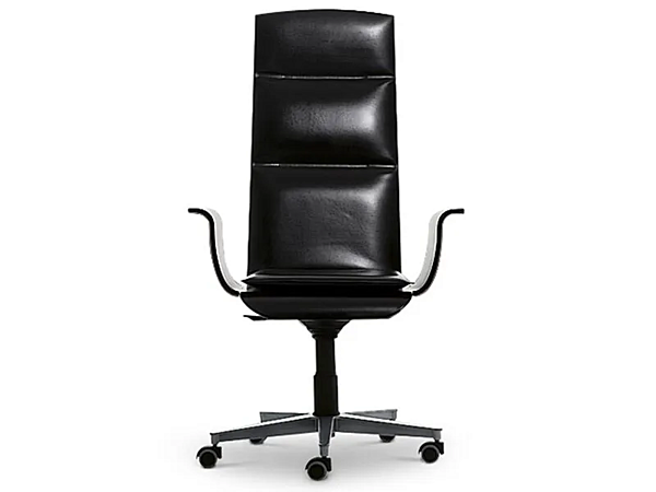 Chaise de direction pivotante en cuir avec dossier haut I 4 Mariani Wing usine i 4 Mariani de l'Italie. Foto №7