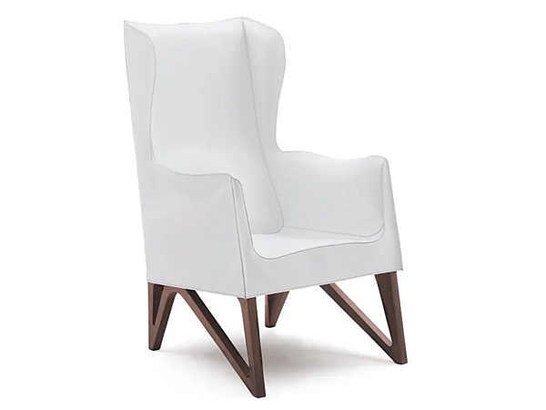 Fauteuil en cuir avec accoudoirs GIORGETTI MOBIUS usine GIORGETTI de l'Italie. Foto №1