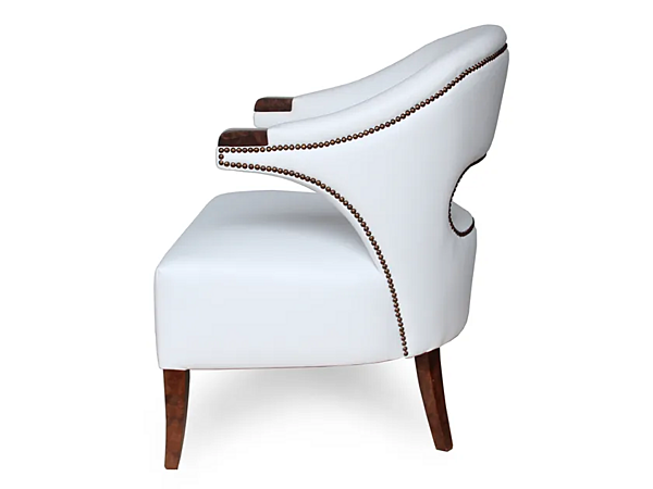 Fauteuil en cuir rembourré avec accoudoirs Nanook BRABBU usine BRABBU de l'Italie. Foto №3