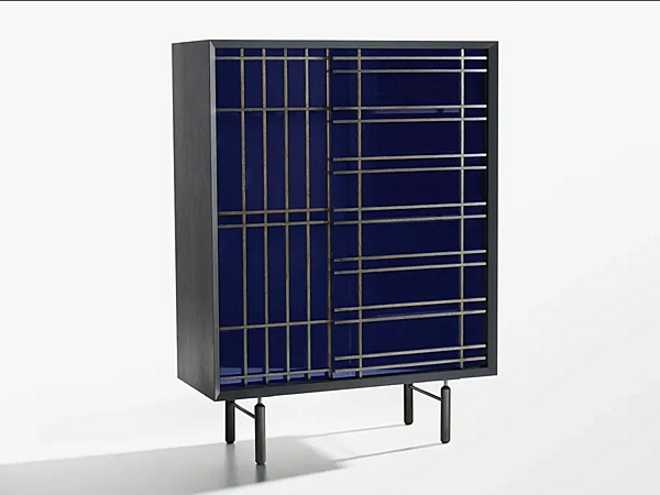 Buffet en bois et verre avec portes coulissantes Potocco SEN 886 MA 886/MA usine POTOCCO de l'Italie. Foto №3