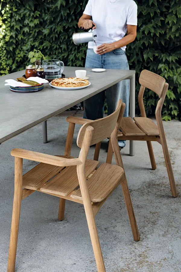 Chaise de jardin en teck avec accoudoirs Stria Kristalia 05STR11 usine Kristalia de l'Italie. Foto №4