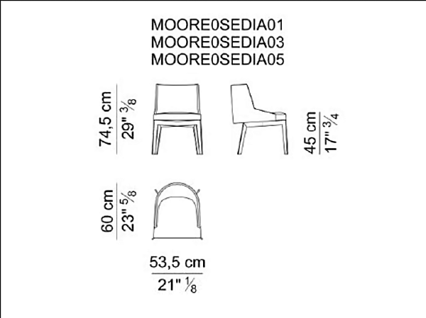Chaise en tissu Moore I 4 Mariani usine i 4 Mariani de l'Italie. Foto №6