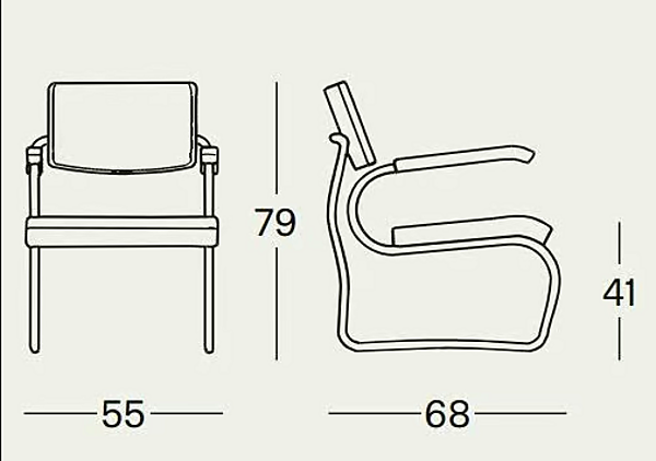 Fauteuil rembourré avec accoudoirs Sant Elia ZANOTTA usine ZANOTTA de l'Italie. Foto №3