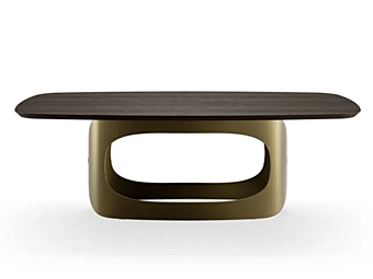 Table avec base en métal peint et plateau en bois Polifemo Eforma usine Eforma de l'Italie