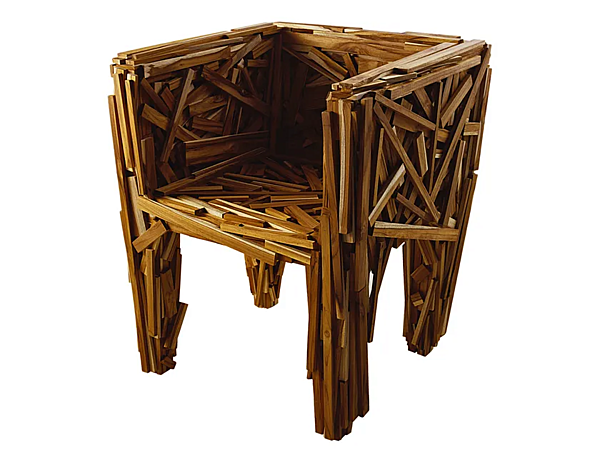 Fauteuil de jardin en bois Favela Edra FAV010 usine EDRA de l'Italie. Foto №3