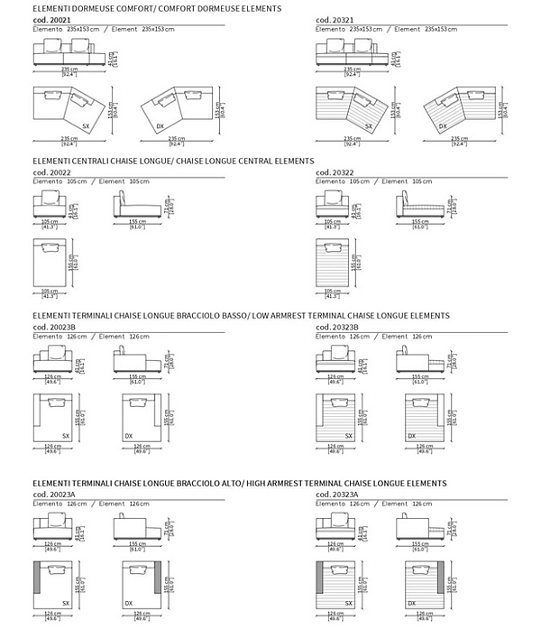 Canapé modulable en cuir Eddie Frigerio usine Frigerio de l'Italie. Foto №18