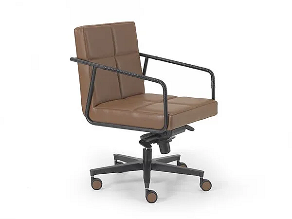 Chaise de direction pivotante en cuir Pablo I 4 Mariani usine i 4 Mariani de l'Italie. Foto №4
