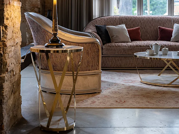 Table d'appoint ronde en onyx Savio Firmino 3634 usine SAVIO FIRMINO de l'Italie. Foto №3