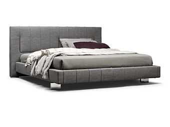 Lit double avec rangement et tête de lit en tissu Molteni & C High Wave usine Molteni & C.(+VITRA) de l'Italie