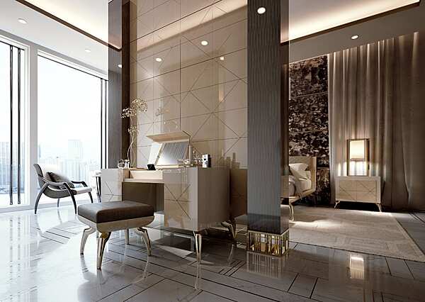 Tabouret bas en tissu rembourré Symphony Bizzotto Italia usine Bizzotto Italia de l'Italie. Foto №4