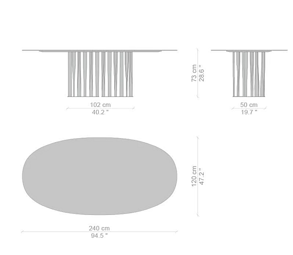 Table en aluminium 475 Boboli CASSINA usine CASSINA de l'Italie. Foto №9