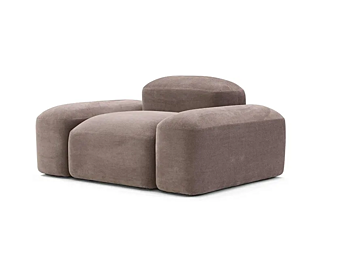 Fauteuil avec accoudoirs en tissu Lapis AMURA Fauteuil avec accoudoirs en tissu Lapis AMURA usine AMURA de l'Italie