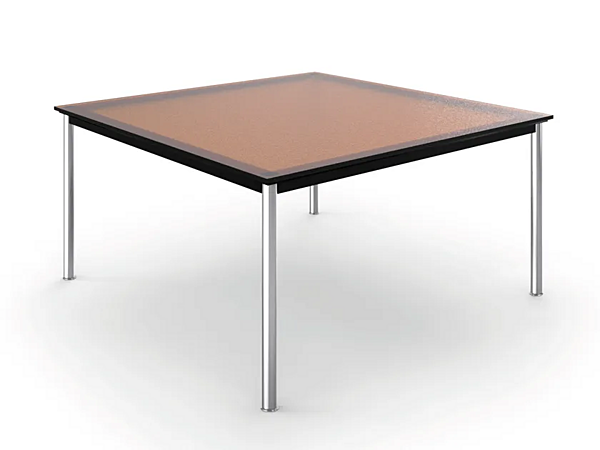 Table carrée en verre et acier modèle grand CASSINA 10 010 usine CASSINA de l'Italie. Foto №2