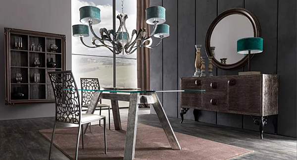 Table rectangulaire en verre Soho CORTEZARI 253-VR9 usine CORTE ZARI de l'Italie. Foto №2