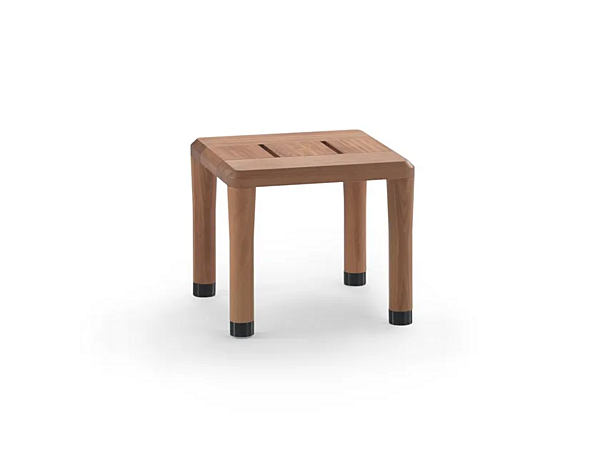 Table d'appoint carrée en iroko extérieur FLEXFORM collection KOBO usine FLEXFORM de l'Italie. Foto №2