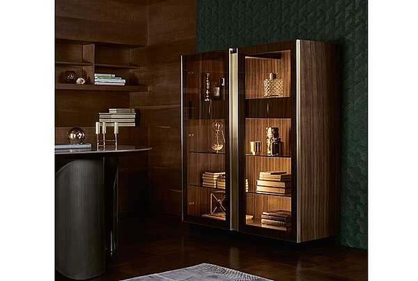 Vitrine en bois avec portes en verre OPERA CONTEMPORARY VICTOR 41086/N usine OPERA CONTEMPORARY de l'Italie. Foto №2