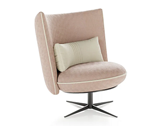 Fauteuil en tissu rembourré avec base à 4 branches Ice Breaker Liu Jo Living Collection IBK