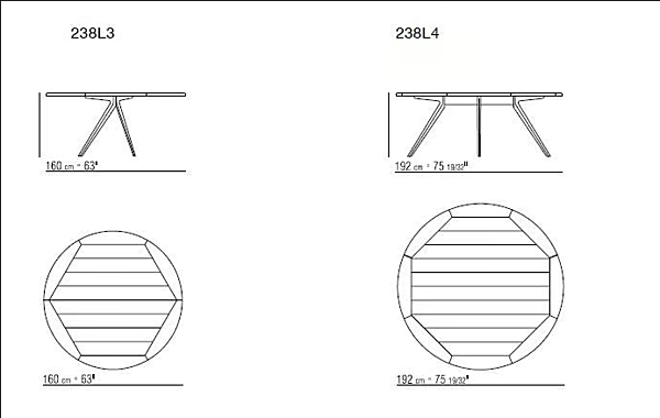 Table de jardin ronde en iroko Zefiro extérieur FLEXFORM usine FLEXFORM de l'Italie. Foto №6