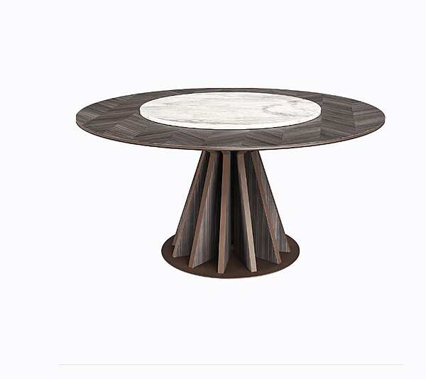 Table en bois avec plateau en marbre et lazy susan Dragonfly CPRN HOMOOD D620 usine CPRN HOMOOD de l'Italie. Foto №1