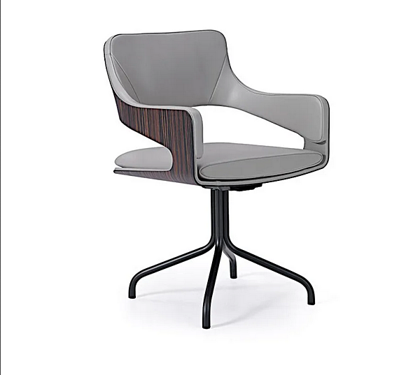 Chaise en cuir avec accoudoirs I 4 Mariani Silhouette usine i 4 Mariani de l'Italie. Foto №7