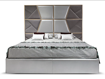 Lit double avec tête de lit rembourrée Mondrian CORTEZARI