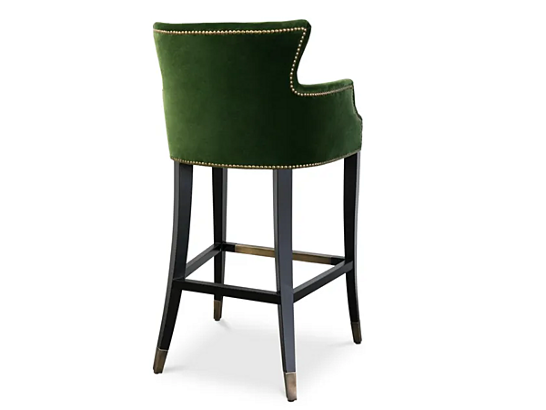 Tabouret en velours haut avec accoudoirs BRABBU collection Dukono usine BRABBU de l'Italie. Foto №4