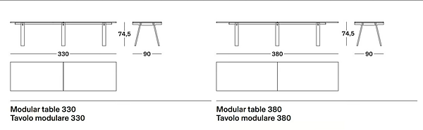 Table rectangulaire modulable en bois Ambrosiano 2322 ZANOTTA usine ZANOTTA de l'Italie. Foto №4