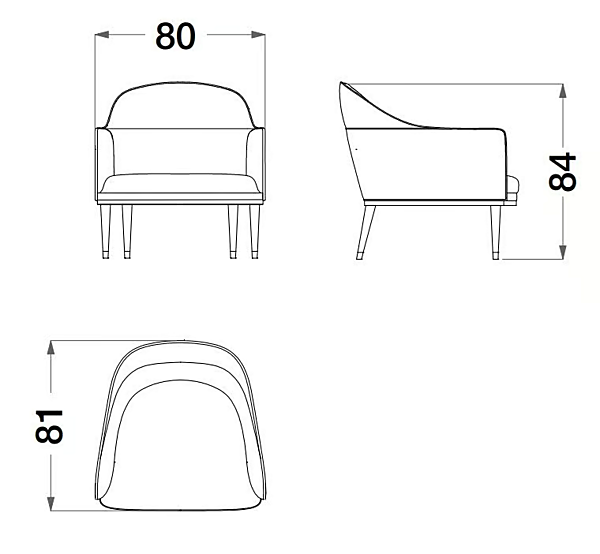 Fauteuil avec accoudoirs en nubuck Dragonfly CPRN HOMOOD D674 usine CPRN HOMOOD de l'Italie. Foto №3