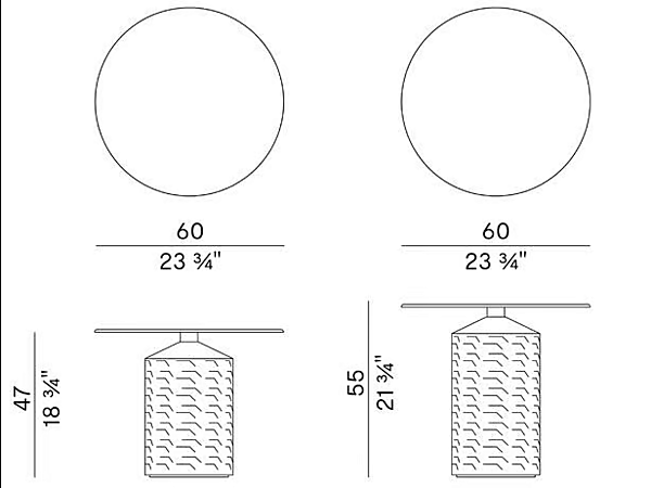 Table basse ronde en bois Hishi Potocco 871 TBC 871 THC 871/TBC, 871/THC usine POTOCCO de l'Italie. Foto №6