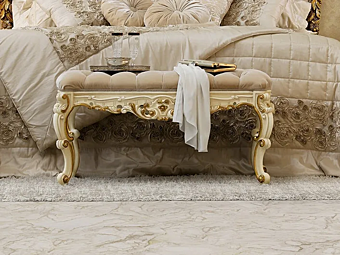 Banc en tissu rembourré Modenese Luxury Interiors 14534 usine MODENESE GASTONE de l'Italie