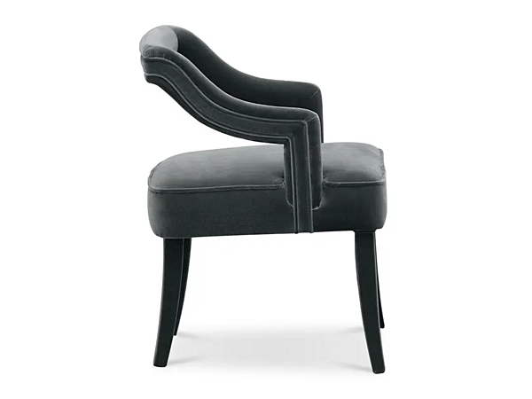 Fauteuil en velours rembourré avec accoudoirs Oka BRABBU usine BRABBU de l'Italie. Foto №7
