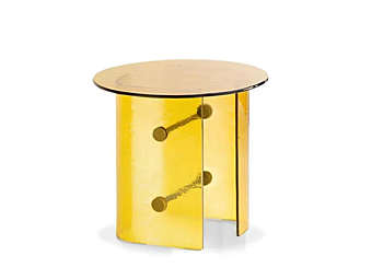 Table basse ronde en verre double L glaze 952 Potocco 952/TVHC-50