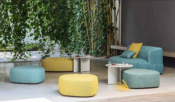 Pouf en tissu avec housse amovible Pierre Flou usine Flou de l'Italie. Foto №7