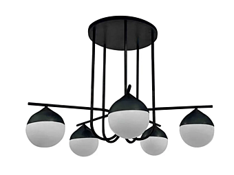 Suspension en verre et fer LED Node par CORTEZARI 1463, 1466 Suspension en verre et fer LED Node par CORTEZARI 1463, 1466 usine CORTE ZARI de l'Italie
