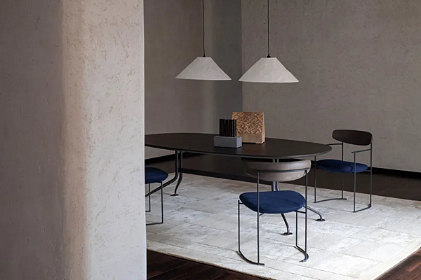 Fauteuil facile en tissu et métal avec housse amovible Potocco Keel 922 P 922/P usine POTOCCO de l'Italie. Foto №3