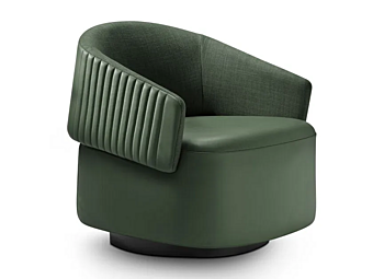 Fauteuil en tissu et cuir avec accoudoirs TWIBE I 4 Mariani