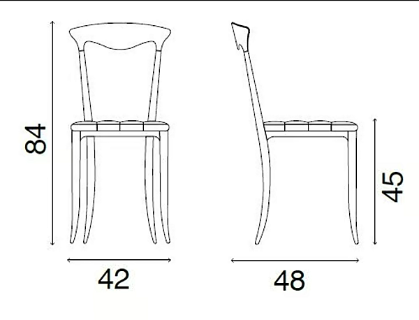 Chaise en aluminium moulé avec dossier ouvert Charme FASEM usine FASEM de l'Italie. Foto №9