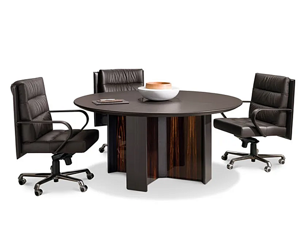 Table de réunion ronde en bois Meteora i 4 Mariani usine i 4 Mariani de l'Italie. Foto №2