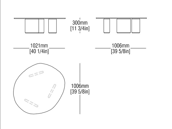 Table basse ronde en verre coulé MisuraEmme Stowe usine MisuraEmme de l'Italie. Foto №4