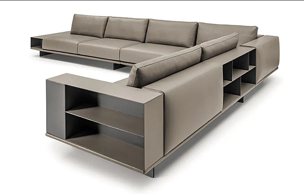 Canapé modulable en cuir avec espace de rangement Asso I 4 Mariani usine i 4 Mariani de l'Italie. Foto №6