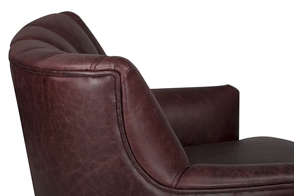 Fauteuil en cuir rembourré avec accoudoirs prune BRABBU usine BRABBU de l'Italie. Foto №7
