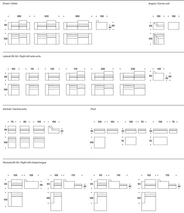 Canapé en tissu trois places Saba collection Up usine SABA de l'Italie. Foto №6