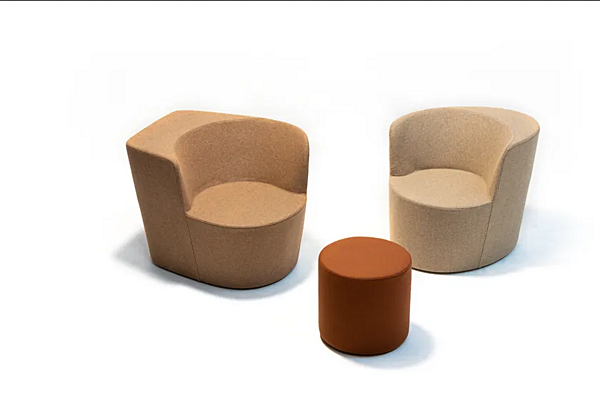 Pouf rond en tissu Taba Moroso usine Moroso de l'Italie. Foto №2