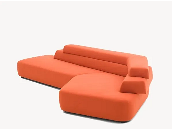 Canapé d'angle en tissu ou cuir Moroso Rift usine Moroso de l'Italie. Foto №7