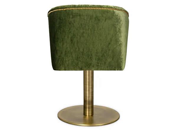 Chaise pivotante en velours avec accoudoirs Nuka II BRABBU usine BRABBU de l'Italie. Foto №4